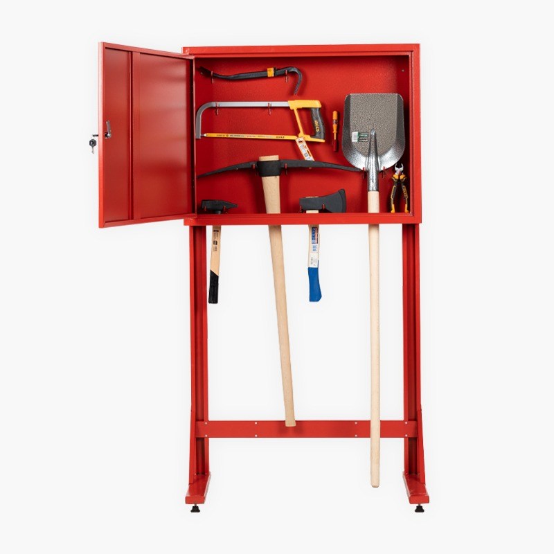 Orman za vanredne situacije – metalni crveni orman sa bravicom (prazan ili pun set)