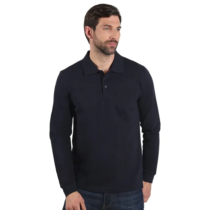EXPLODE AZZURRO II LSL, pamučna polo majica dugih rukava, 180 g/m2 - Boja: Plava| Novatex DOO