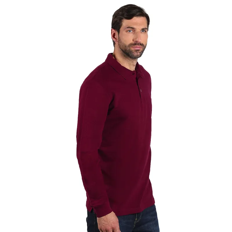 EXPLODE AZZURRO II LSL, pamučna polo majica dugih rukava, 180 g/m2 - Boja: Bordo| Novatex DOO
