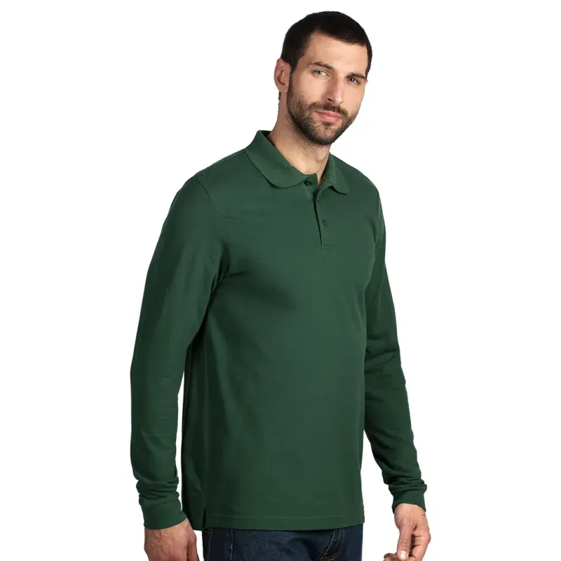 EXPLODE AZZURRO II LSL, pamučna polo majica dugih rukava, 180 g/m2 - Boja: Tamno zelena| Novatex DOO