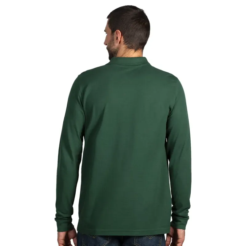 EXPLODE AZZURRO II LSL, pamučna polo majica dugih rukava, 180 g/m2 - Boja: Tamno zelena| Novatex DOO