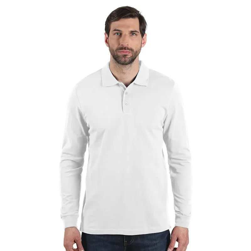 EXPLODE AZZURRO II LSL, pamučna polo majica dugih rukava, 180 g/m2 - Boja: Bela| Novatex DOO