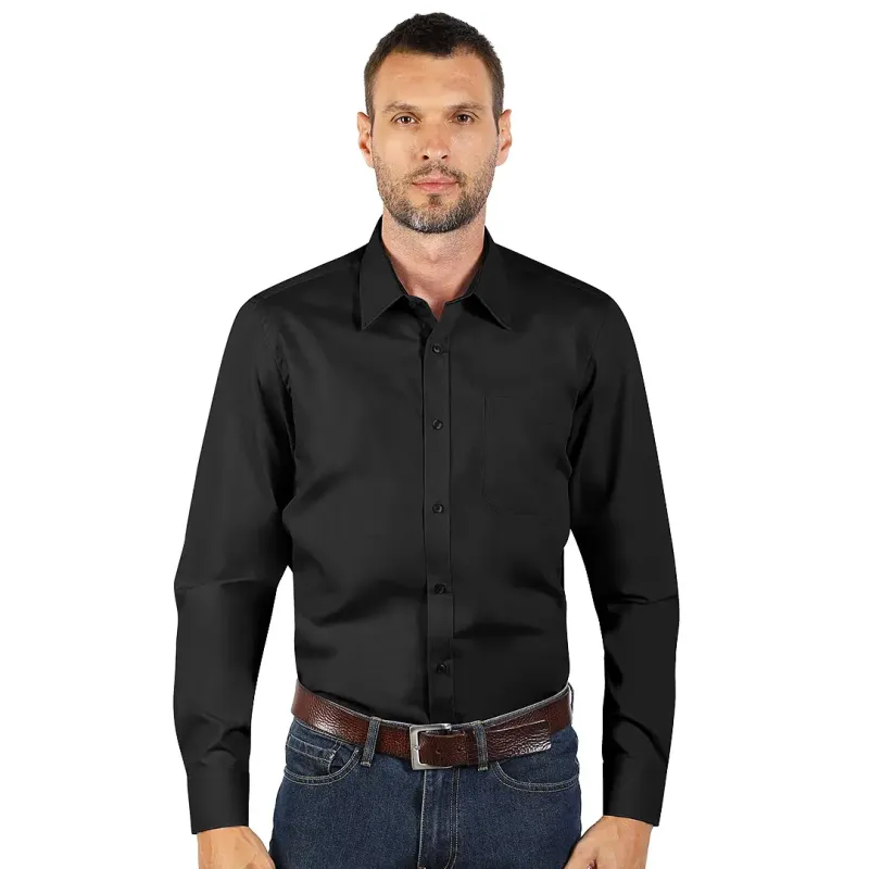 EXPLODE COMFORT LSL MEN muška pamučna košulja dugih rukava Crna 3XL | Novatex DOO