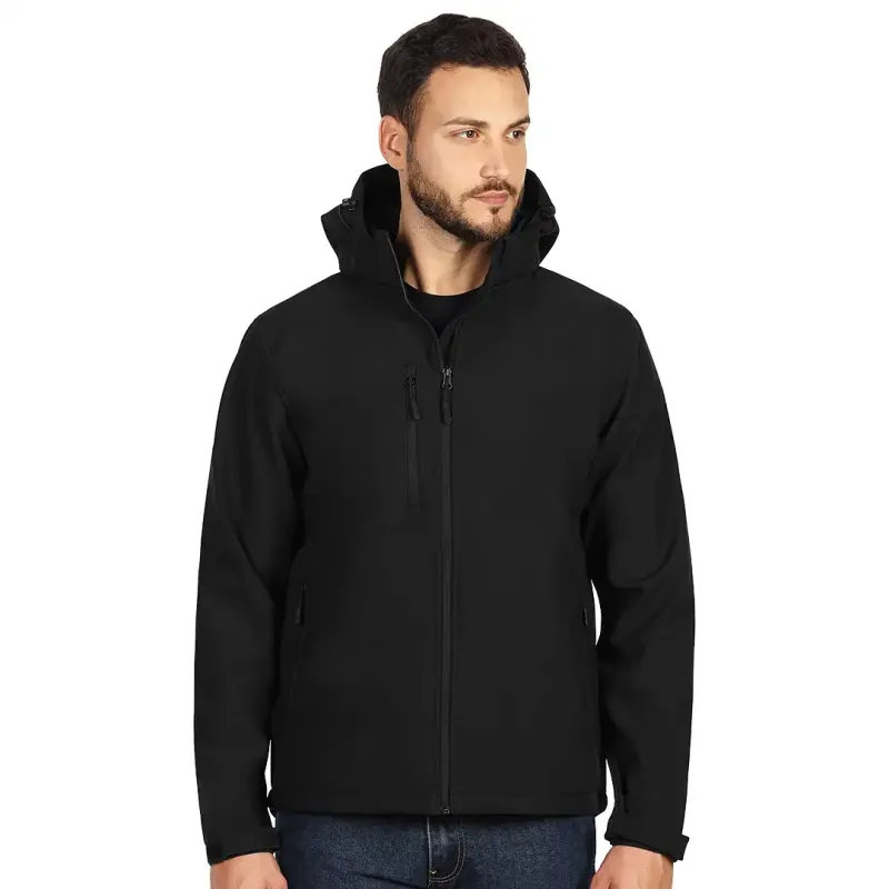 EXPLODE PROTECT MEN softshell jakna sa skidajućom kapuljačom Crna 3XL | Novatex DOO