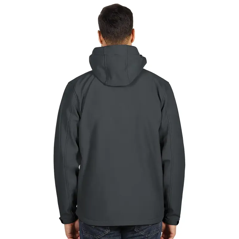 EXPLODE PROTECT MEN softshell jakna sa skidajućom kapuljačom Tamno siva 3XL | Novatex DOO