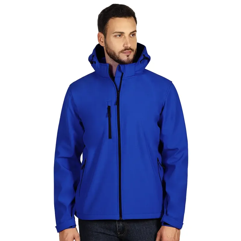 EXPLODE PROTECT MEN softshell jakna sa skidajućom kapuljačom Rojal plava 3XL | Novatex DOO