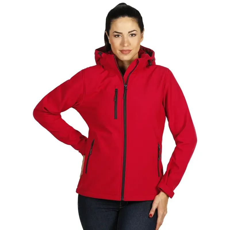 EXPLODE PROTECT WOMEN ženska softshell jakna sa skidajućom kapuljačom Crvena L | Novatex DOO
