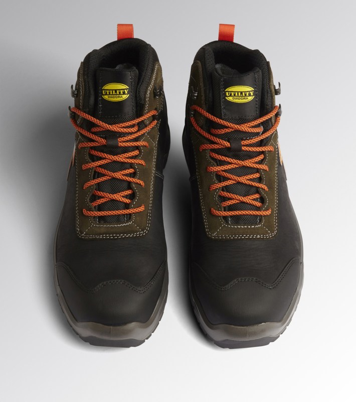 Diadora Sport Diatex Mid S7S - duboke vodootporne zaštitne cipele, siva crna narandžasta kombinacija