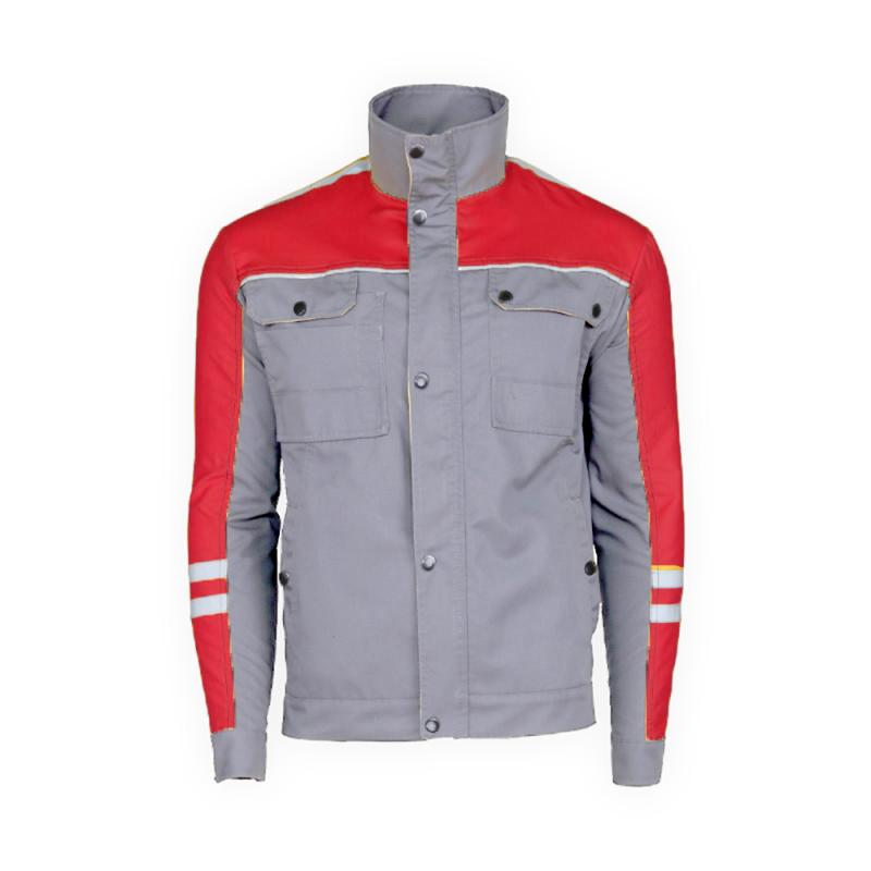 Novatex Hiperon Radna Bluza Svrtlo Siva Crvena 01 02