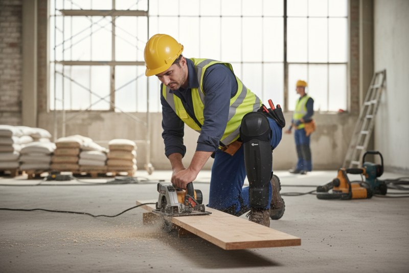 Rock Safety štitnici za kolena CS crne boje – profesionalna zaštita kolena za rad u klečećem položaju