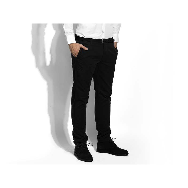 Chino Men Pantalone Pamucne Crne