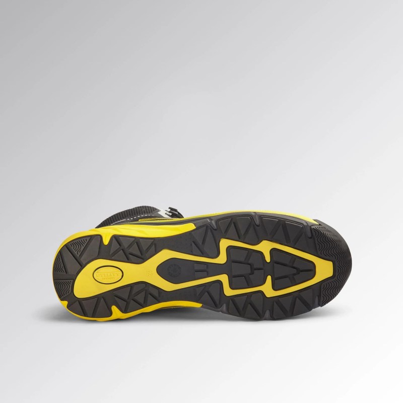 Diadora Vortex DA2 Mid S3S – mid-cut zaštitne cipele, crno/žute