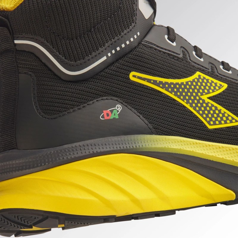 Diadora Vortex DA2 Mid S3S – mid-cut zaštitne cipele, crno/žute