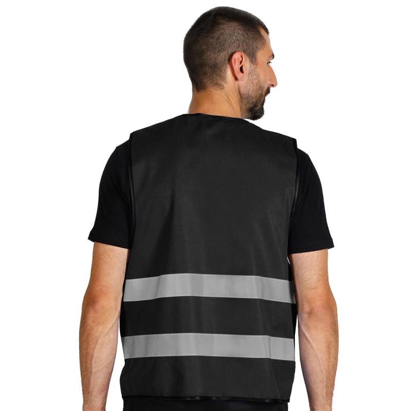 Glow Color Radni Prsluk Visoka Vidljivost Crna 3