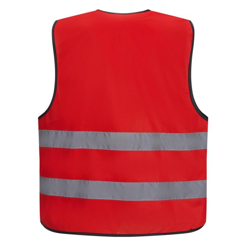 Glow Color Radni Prsluk Visoka Vidljivost Crvena 5