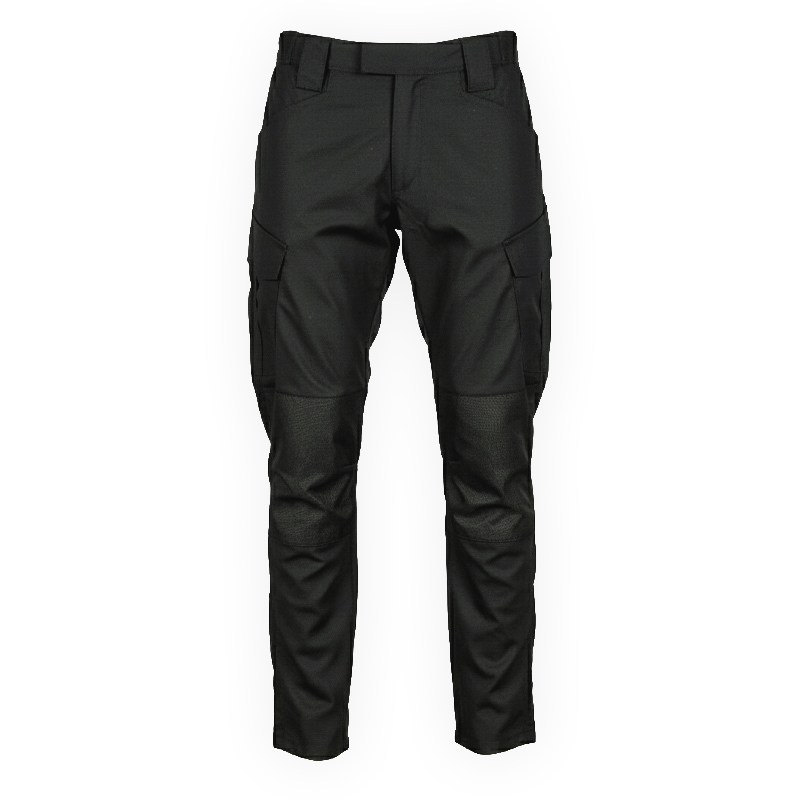 Kvazar crne radne pantalone od ripstop tkanine sa pojačanim kolenima