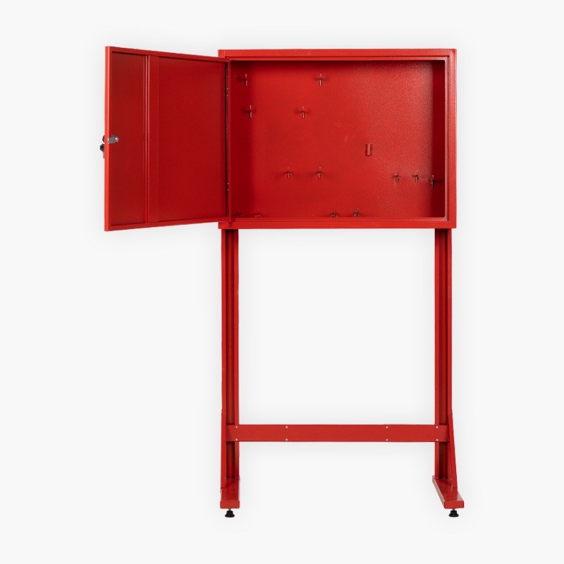 Ormar za vanredne situacije prazan – metalni crveni orman sa bravicom 80x60x16 cm