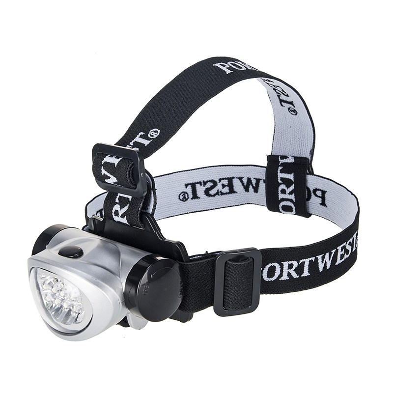 Portwest PA50 naglavna LED lampa srebrna – radna naglavna svetiljka